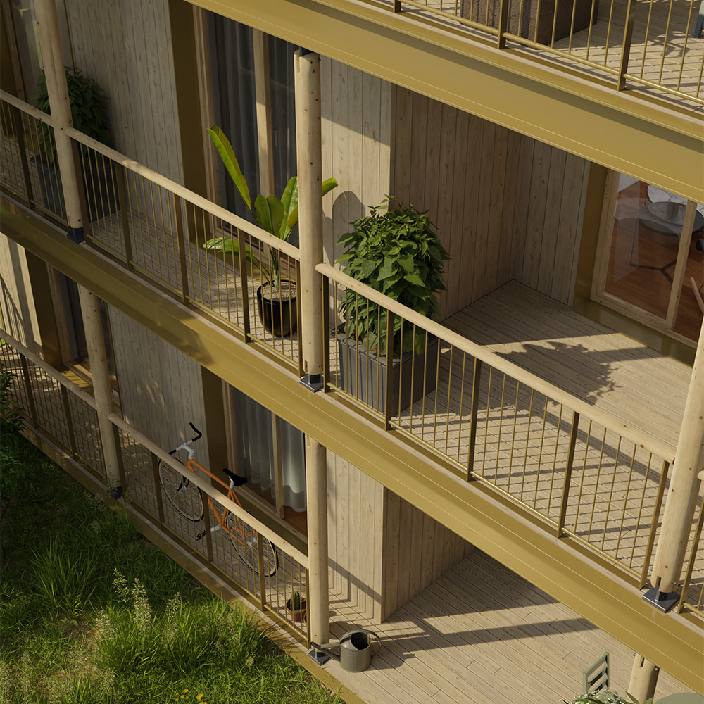 Utopie habitante - Vue en plongée